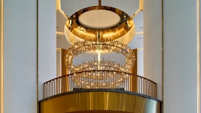 The Plaza effortlessly blends with the Nita Mukesh Ambani Cultural Centre, the Jio World Convention Centre, and the Jio World Garden, creating a comprehensive destination for visitors. (Twitter/@@RIL_Updates) The Plaza effortlessly blends with the Nita Mukesh Ambani Cultural Centre, the Jio World Convention Centre, and the Jio World Garden, creating a comprehensive destination for visitors. (Twitter/@@RIL_Updates)