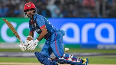 Afghanistan's captain Hashmatullah Shahidi plays a shot during the World Cup one-day international (ODI) match (AFP) Afghanistan's captain Hashmatullah Shahidi plays a shot during the World Cup one-day international (ODI) match (AFP)