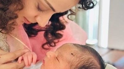 Kangana Ranaut posts picture with her nephew Ashwatthama Kangana Ranaut posts picture with her nephew Ashwatthama
