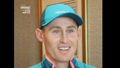 Marnus Labuschagne reacts to Bazball being added to dictionary (Cricket Australia) Marnus Labuschagne reacts to Bazball being added to dictionary (Cricket Australia)