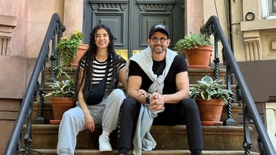 Saba Azad and Hrithik Roshan during a vacation. Saba Azad and Hrithik Roshan during a vacation.