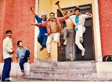 Filmmaker Nalin Singh (extreme left) during his hostel days. Filmmaker Nalin Singh (extreme left) during his hostel days.
