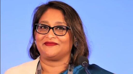 Saima Wazed, the daughter of Bangladesh Prime Minister Sheikh Hasina, received eight votes against other candidate nominated by the Nepal government (Twitter/@WHOSEARO)