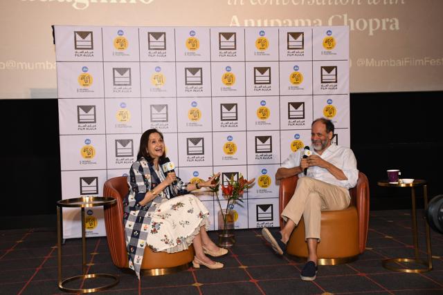 Festival curator Anupama Chopra in conversation with Italian film director Luca Guadagnino at the JioMAMI masterclass (Courtesy Jio MAMI Mumbai Film Festival) Festival curator Anupama Chopra in conversation with Italian film director Luca Guadagnino at the JioMAMI masterclass (Courtesy Jio MAMI Mumbai Film Festival)