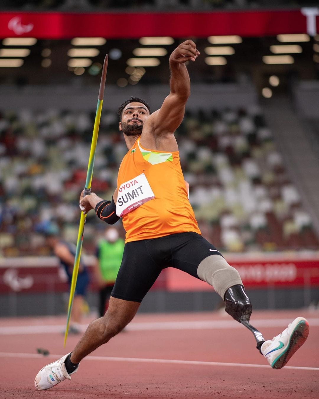 Para athlete Sumit Antil won the first gold for India in men’s javelin throw F64 with a throw of 73.29m at the recently concluded Asian Para Games 2023. (Instagram) Para athlete Sumit Antil won the first gold for India in men’s javelin throw F64 with a throw of 73.29m at the recently concluded Asian Para Games 2023. (Instagram)