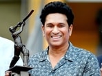 Former cricketer Sachin Tendulkar's being felicitated at the inauguration of his statue at Wankhede Stadium, in Mumbai.
Former cricketer Sachin Tendulkar's being felicitated at the inauguration of his statue at Wankhede Stadium, in Mumbai.
