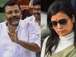 BJP MP Nishikant Dubey and TMC MP Mahua Moitra. BJP MP Nishikant Dubey and TMC MP Mahua Moitra.