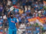 Mumbai: India's Shreyas Iyer celebrates his fifty runs during the ICC Men's Cricket World Cup 2023 match between India and Sri Lanka Mumbai: India's Shreyas Iyer celebrates his fifty runs during the ICC Men's Cricket World Cup 2023 match between India and Sri Lanka