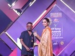 Sobhita Dhulipala receives an OTTplay award.
