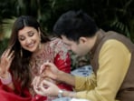 Raghav Chadha and Parineeti Chopra's first Karwa Chauth. Raghav Chadha and Parineeti Chopra's first Karwa Chauth.