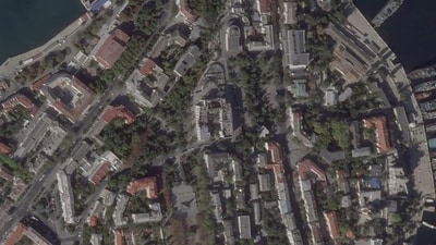 Russia-Ukraine War: Damage to a headquarters building for the Russian Black Sea fleet in Sevastopol, Crimea. (AP)