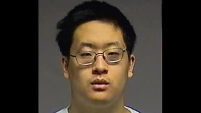 Patrick Dai's mugshot has been released, in which he looks calm and composed in glasses and a white T-shirt (Broome County Sheriff's Office) Patrick Dai's mugshot has been released, in which he looks calm and composed in glasses and a white T-shirt (Broome County Sheriff's Office)