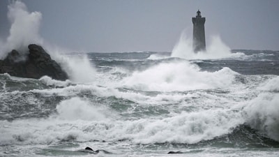Storm Ciaran battered northern France with record winds of nearly 200 km per hour, killing one person, as southern England remained on high alert on Thursday. Rail operators in several countries warned of traffic disruptions. (AFP) Storm Ciaran battered northern France with record winds of nearly 200 km per hour, killing one person, as southern England remained on high alert on Thursday. Rail operators in several countries warned of traffic disruptions. (AFP)