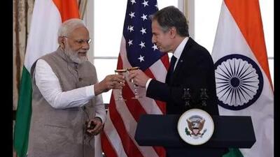 Prime Minister Narendra Modi with US Secretary of State Antony J Blinken during the former’s US visit earlier this year. (Getty Images via AFP) Prime Minister Narendra Modi with US Secretary of State Antony J Blinken during the former’s US visit earlier this year. (Getty Images via AFP)