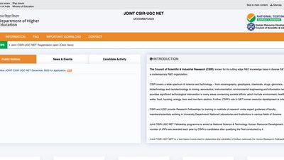 CSIR UGC NET 2023 in December, apply till November 30 (csir.nta.ac.in)
