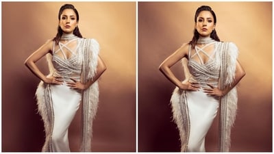 Assisted by make-up artist Sonik Sarwate, Shehnaaz was given a makeover with nude eyeshadow, mascaraed lashes, contoured cheeks, luminous highlighter and a shade of muave lipstick. (Instagram/@shehnaazgill) Assisted by make-up artist Sonik Sarwate, Shehnaaz was given a makeover with nude eyeshadow, mascaraed lashes, contoured cheeks, luminous highlighter and a shade of muave lipstick. (Instagram/@shehnaazgill)