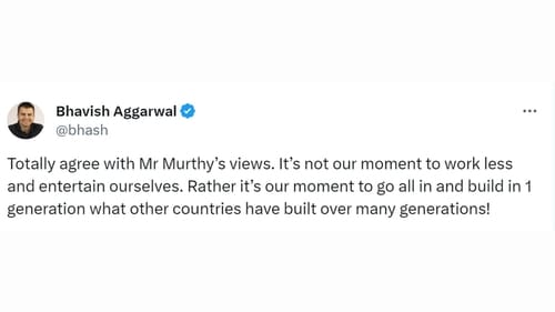 Bhavish Aggarwal wrote this on X. (X/@bhash) Bhavish Aggarwal wrote this on X. (X/@bhash)