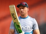 England's Jos Buttler during practice