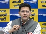 AAP leader Raghav Chadha. AAP leader Raghav Chadha.