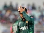 Bangladesh's captain Babar Azam during the ICC Men's Cricket World Cup 2023 match between Bangladesh and Pakistan, at Eden Gardens in Kolkata Bangladesh's captain Babar Azam during the ICC Men's Cricket World Cup 2023 match between Bangladesh and Pakistan, at Eden Gardens in Kolkata