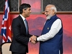 UK PM Rishi Sunak and PM Narendra Modi.