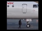 Woman trying to stop the flight. Woman trying to stop the flight.