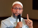 All India Majlis-e-Ittehadul Muslimeen (AIMIM) president Asaduddin Owaisi addresses a press conference, in Hyderabad, Friday, Nov. 3, 2023.