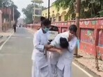 Nursing students fell ill after chlorine gas leakage at Mathura CMO office campus.
