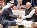 Prime Minister Narendra Modi with UAE's President Sheikh Mohamed bin Zayed Al Nahyan. Prime Minister Narendra Modi with UAE's President Sheikh Mohamed bin Zayed Al Nahyan.
