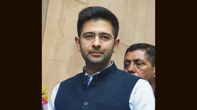 AAP leader Raghav Chadha was suspended on August 11 over an alleged breach of privilege and has remained ousted since, pending the final report of an enquiry against him by a parliamentary panel. (PTI) AAP leader Raghav Chadha was suspended on August 11 over an alleged breach of privilege and has remained ousted since, pending the final report of an enquiry against him by a parliamentary panel. (PTI)