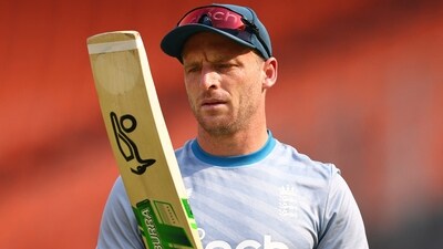 England's Jos Buttler during practice (REUTERS)