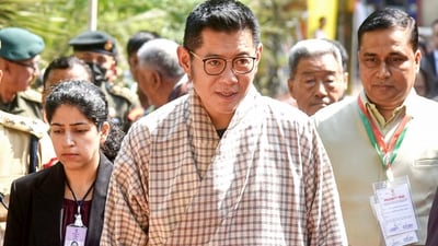 Himanta Biswa Sarma said he is "elated" to welcome Jigme Khesar Namgyel Wangchuck. (PTI) Himanta Biswa Sarma said he is "elated" to welcome Jigme Khesar Namgyel Wangchuck. (PTI)