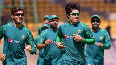 Pakistan's players warm up during a practice session (PTI) Pakistan's players warm up during a practice session (PTI)