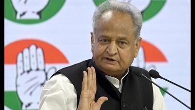Rajasthan chief minister Ashok Gehlot said the seven gurantees are the key issue of the Congress for the assembly elections slated for November 25. (PTI)