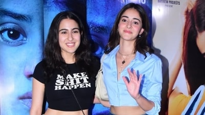 Sara Ali Khan and Ananya Panday at Mili screening. (File Photo/ Varinder Chawla) Sara Ali Khan and Ananya Panday at Mili screening. (File Photo/ Varinder Chawla)