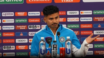 Shreyas Iyer was not happy with a question on 'problems against shot ball' in the post-match presser. Shreyas Iyer was not happy with a question on 'problems against shot ball' in the post-match presser.