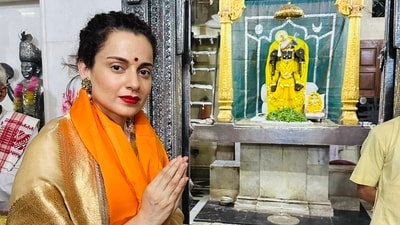 Kangana Ranaut finds solace in Dwarkadhish temple visit. Kangana Ranaut finds solace in Dwarkadhish temple visit.