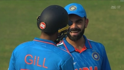 Virat Kohli and Shubman Gill while batting against Sri Lanka at Wankhede Stadium in Mumbai Virat Kohli and Shubman Gill while batting against Sri Lanka at Wankhede Stadium in Mumbai