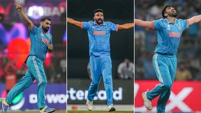 Is there a better pace trio in the world at the moment than Mohammed Shami, Mohammed Siraj and Jasprit Bumrah? (PTI) Is there a better pace trio in the world at the moment than Mohammed Shami, Mohammed Siraj and Jasprit Bumrah? (PTI)