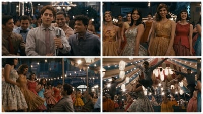 Agastya Nanda, Suhana Khan, Khushi Kapoor in stills from Va Va Voom. Agastya Nanda, Suhana Khan, Khushi Kapoor in stills from Va Va Voom.