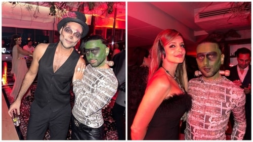 Abhay Deol and Sussanne Khan with Orry. Abhay Deol and Sussanne Khan with Orry.