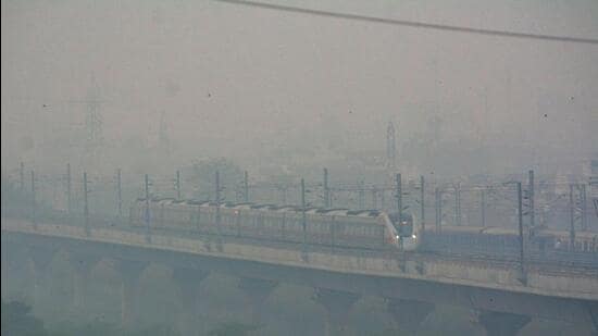 An average AQI of 464 (severe) was recorded at 8am on Friday. (PTI)