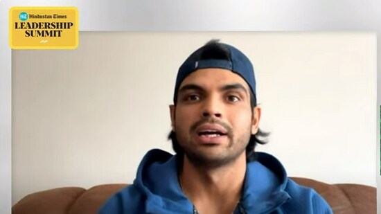 Neeraj Chopra during the HTLS 2023 (HTLS 2023)