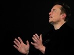 Tesla and SpaceX's CEO Elon Musk reacts during an in-conversation event with British Prime Minister Rishi Sunak in London, Britain, November 2, 2023. 
