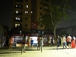 People rushed out of their homes as tremors were felt in Lucknow on Friday night.