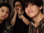 BTS members Jungkook, Jimin and V