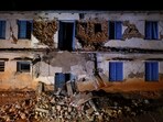 A view of a damaged school building after an earthquake at Khalanga in Jajarkot, Nepal. (Reuters)