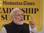 Prime Minister Narendra Modi addresses the Hindustan Times Leadership Summit 2023. 