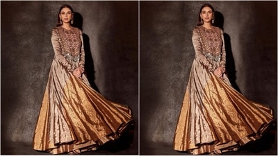 On Friday, Aditi took to Instagram and uploaded a series of pictures with a star emoticon as the caption. For her look, she chose an ethnic ensemble from the shelves of clothing brand Delhi Vintage Co, while her styling was expertly done by celebrity fashion stylist Sukriti Grover. (Instagram/@aditiraohydari) On Friday, Aditi took to Instagram and uploaded a series of pictures with a star emoticon as the caption. For her look, she chose an ethnic ensemble from the shelves of clothing brand Delhi Vintage Co, while her styling was expertly done by celebrity fashion stylist Sukriti Grover. (Instagram/@aditiraohydari)