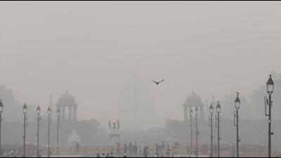 A thick layer of smog covers the Rashtrapati Bhavan as the overall air quality in the national capital recorded in the 'Severe' category, in New Delhi on Saturday. Neighbour Haryana too was not far behind with 8 cities turning ‘severe’, and 7 others ‘very poor’. (ANI) A thick layer of smog covers the Rashtrapati Bhavan as the overall air quality in the national capital recorded in the 'Severe' category, in New Delhi on Saturday. Neighbour Haryana too was not far behind with 8 cities turning ‘severe’, and 7 others ‘very poor’. (ANI)
